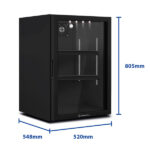 REFRIGERADOR EXPOSITOR PARA BALCÕES - VB11 COUNTER TOP ALL BLACK - 115L